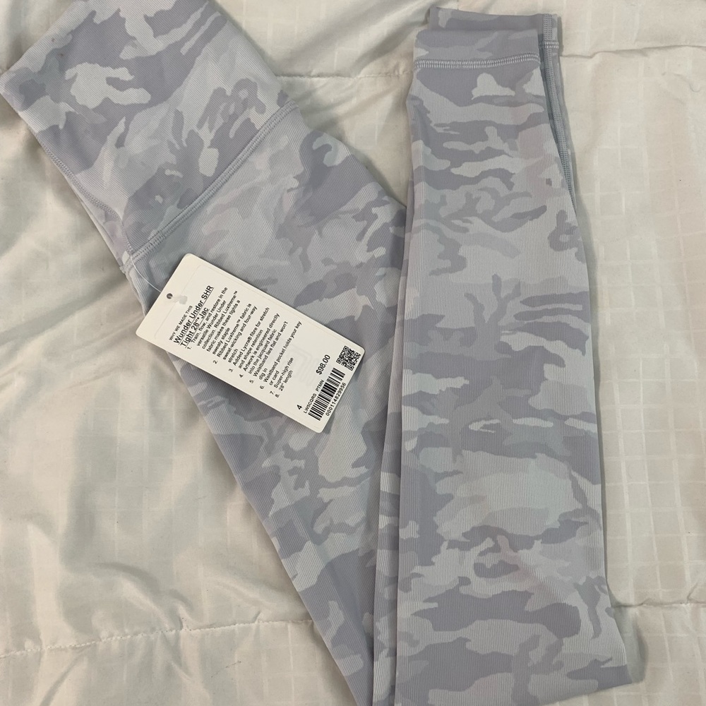 Lululemon Wunder Under 28’ Leggings White Camo (DISCONTINUED)
